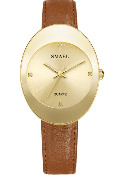 Kahverengi Smail Smael Izle Basit Moda Eğlence Ben Eğlence Çelik Kemer Örgü Kemer Su Geçırmez Erkek Kuvars Izle (Yurt Dışından)