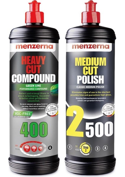 Green 400 Çizik Giderici & Medium Cut 2500 Set 2 x 1 Lt