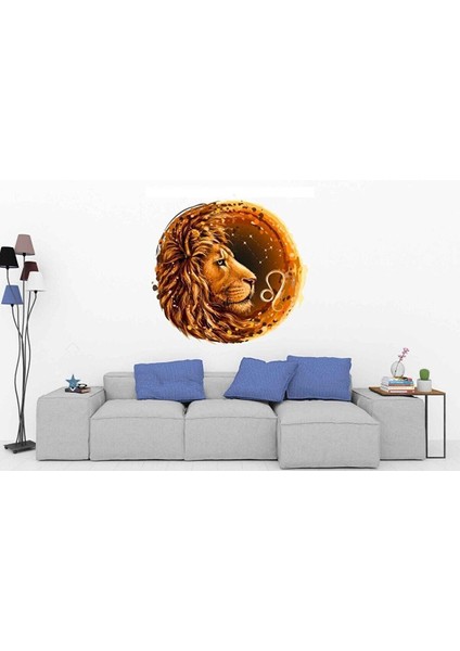 Sanatsal Aslan Portresi Modern Duvar Sticker