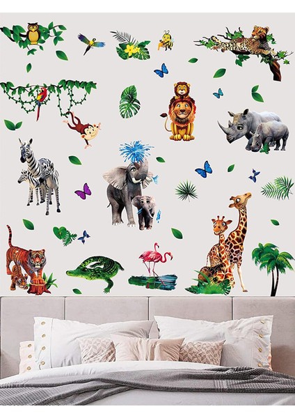 Safari Animal World Mega Set Duvar Çıkartmaları