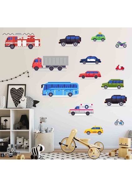 Taşıtlar Mega Set Duvar Çıkartmaları