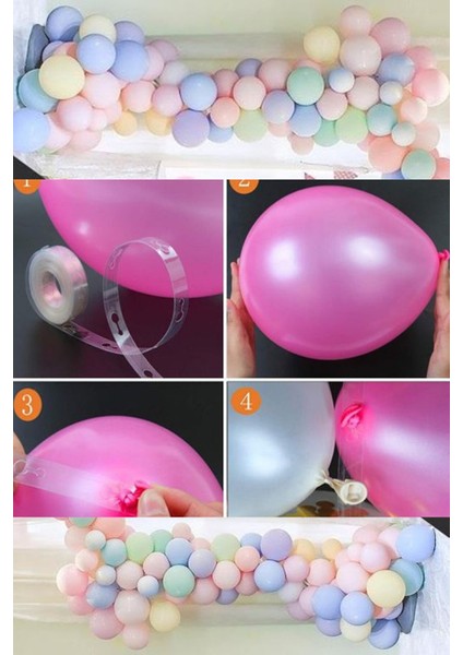5mt Balon Zinciri Doğum Günü Özel Gün Balon Takma Şekillendirme Aparatı