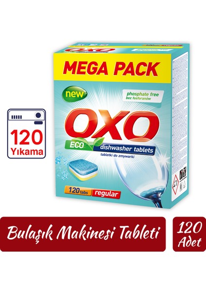 Bulaşık Makinesi Tableti Mega Paket Deterjan 120 Tablet Hepsi Bir Arada