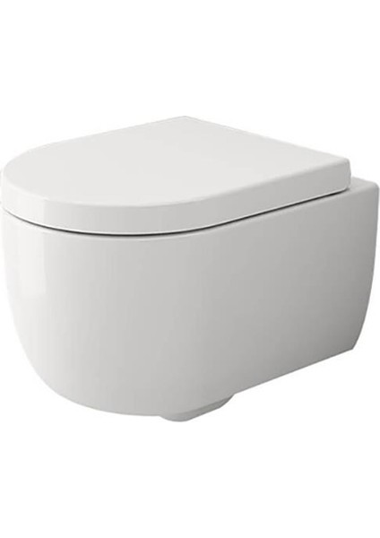 Bocchi V-Tondo Rimless Asma Klozet Kanalsız Kısa Kapak Hariç Parlak Beyaz 1417-001-0128