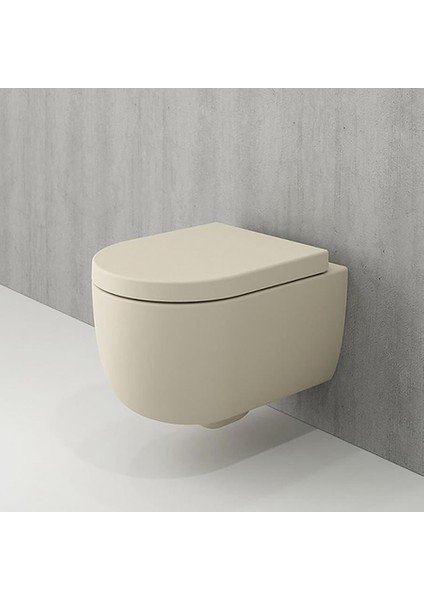 Bocchi V-Tondo Rimless Asma Klozet Kanalsız Kısa Kapak Hariç Mat Yasemin 1417-007-0128 fiyatları