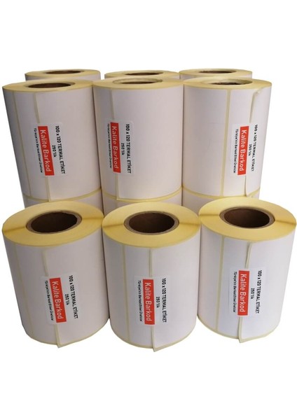 100X100 Termal Etiket | 30 Rulo Barkod Etiket
