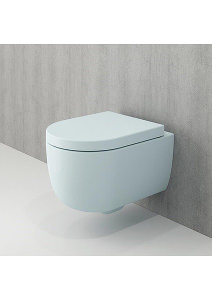 Bocchi V-Tondo Rimless Asma Klozet Kanalsız Kısa Kapak Hariç Mat Buz Mavisi 1417-029-0128 fiyatları