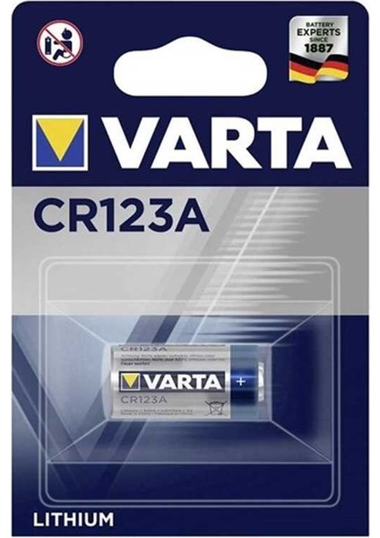 100 Adet Varta CR123A 3V Lityum Pil