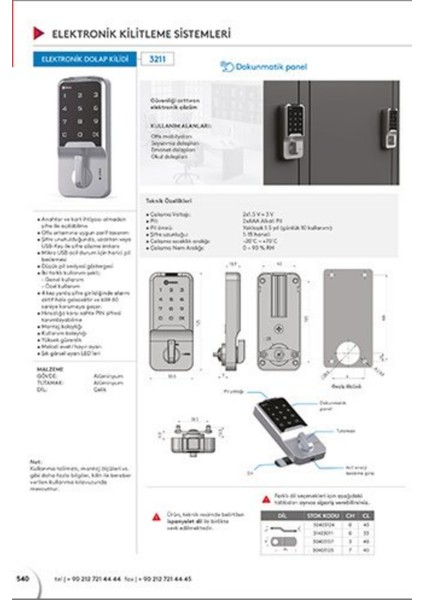 Elektronik Kabin Kilidi (3211)