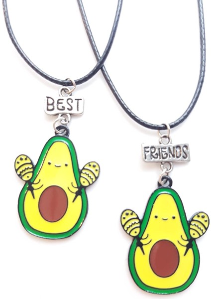 Salsacı Avokadolar Arkadaşlık Best Friends Bff Kolyesi