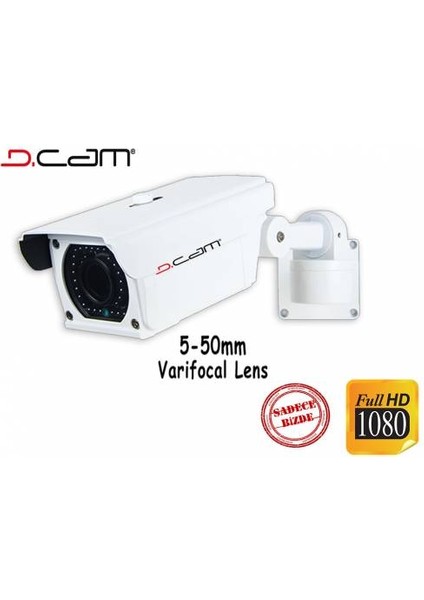 Dcam D-IR05 Beyaz Kasa 2.0MP 80 Metre Görüş Mesafeli Güvenlik Kamerası