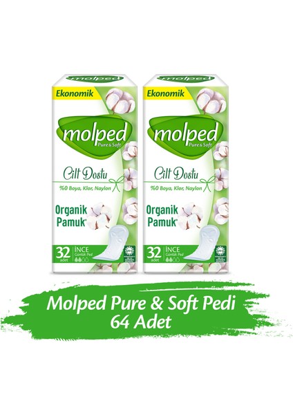 Pure&Soft Günlük Ped 64 Adet