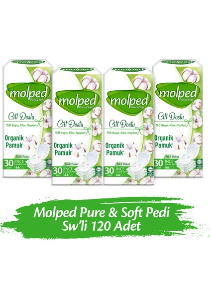 Pure&Soft Günlük Ped Tekli Paket 120 Adet