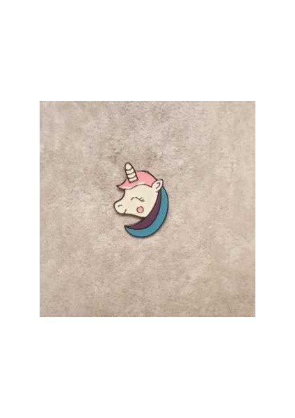 Gülümseyen Unicorn Rozet