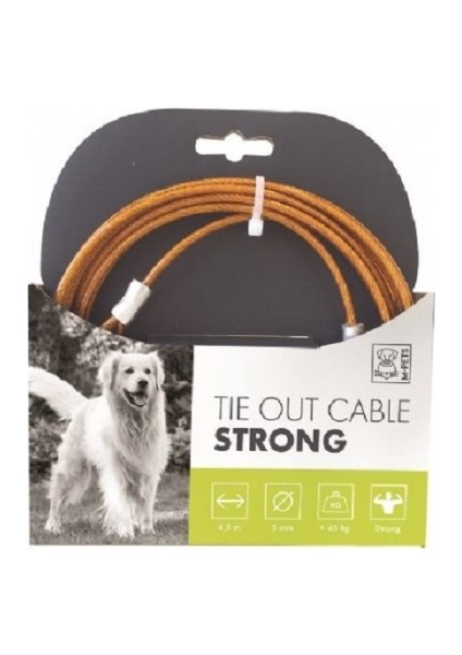 10800199-M-PETS Bahçe Bağlama Halatı 4.5mt Turuncu