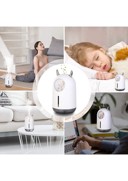 600ML Küçük Serin Mist Nemlendirici Renkli Solunum Işığı ile Taşınabilir Mini Nemlendirici (Yurt Dışından) modelleri