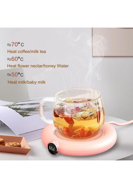 USB Elektrikli Kupası Isıtıcı Coaster 55 ° C Otomatik On / Off Pembe Için Sabit Sıcak Mat (Yurt Dışından) modelleri