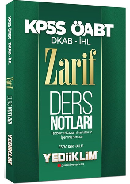 2022 ÖABT Dkap Ihl Zarif Ders Notları