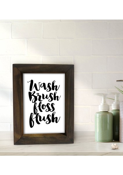 Gift Banyo Dekoratif Doğal Masif Ahşap Çerçeve 15X20CM-1 fiyatları