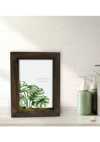 Gift Banyo Dekoratif Doğal Masif Ahşap Çerçeve 15X20CM-13 fiyatları