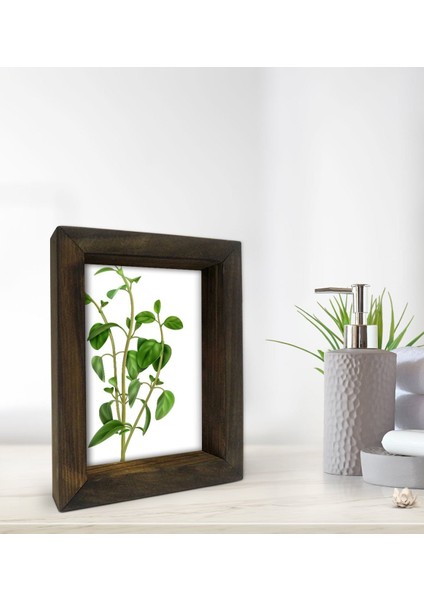 Gift Banyo Dekoratif Doğal Masif Ahşap Çerçeve 15X20CM-15