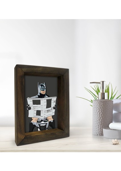 Gift Banyo Dekoratif Doğal Masif Ahşap Çerçeve 15X20CM-51