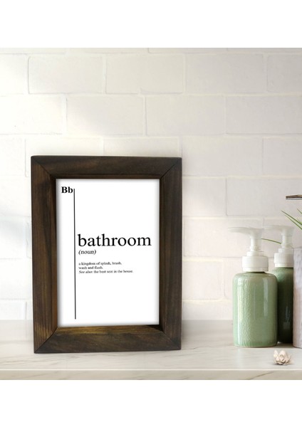 Gift Banyo Dekoratif Doğal Masif Ahşap Çerçeve 15X20CM-24 fiyatları