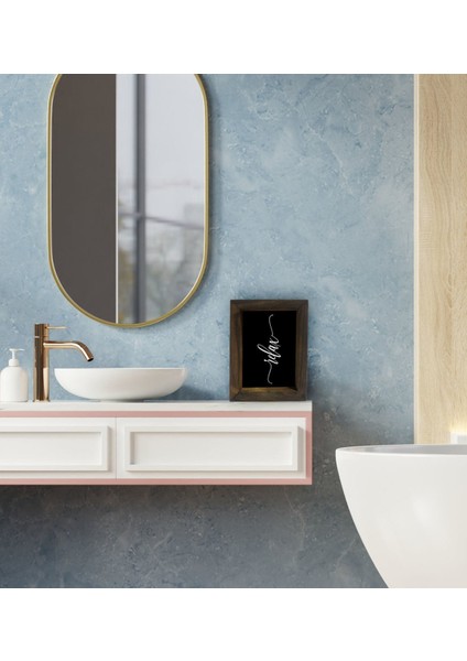 Gift Banyo Dekoratif Doğal Masif Ahşap Çerçeve 15X20CM-47 modelleri