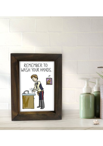 Gift Banyo Dekoratif Doğal Masif Ahşap Çerçeve 15X20CM-40 fiyatları