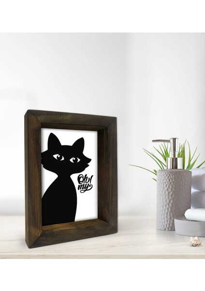 Gift Banyo Dekoratif Doğal Masif Ahşap Çerçeve 15X20CM-31