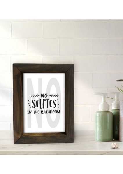 Gift Banyo Dekoratif Doğal Masif Ahşap Çerçeve 15X20CM-22