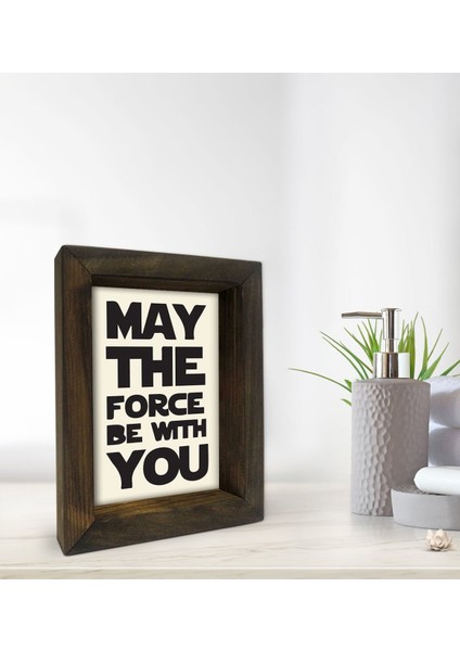 Gift Banyo Dekoratif Doğal Masif Ahşap Çerçeve 15X20CM-45