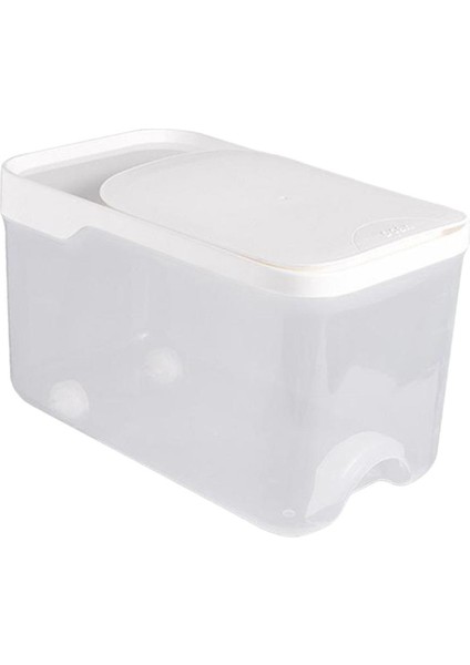 Taşınabilir 5kg Pirinç Depolama Konteyner Konteyner Kutusu Kapakları ile Hava Geçirmez Tankı Beyaz (Yurt Dışından)