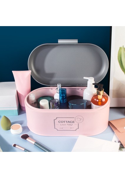 Metal Ekmek Kutusu Kapaklı Alan Tasarrufu Ev Dekor Meyve Makyajlar Için Oyuncaklar Gri Pembe (Yurt Dışından) fiyatları