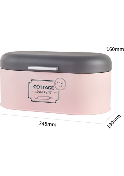 Metal Ekmek Kutusu Kapaklı Alan Tasarrufu Ev Dekor Meyve Makyajlar Için Oyuncaklar Gri Pembe (Yurt Dışından) modelleri