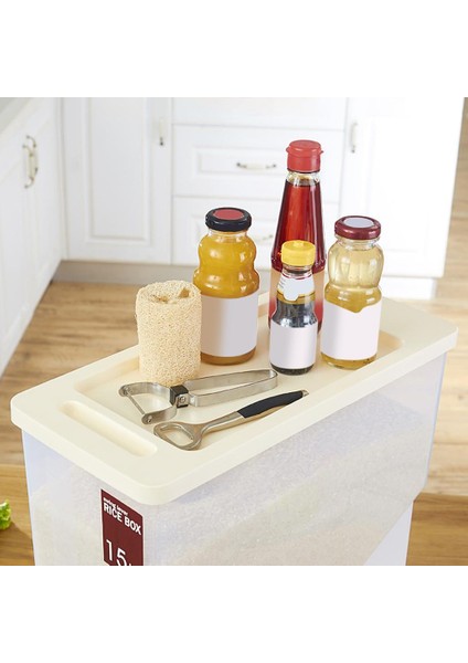 Mısır Gevreği Için Çok Amaçlı Mutfak Pirinç Kova Toz Geçirmez Organizatör Dağıtıcı (Yurt Dışından) indirimleri