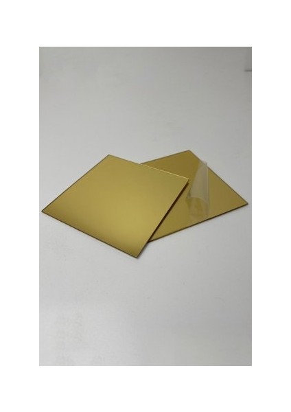 Dekoratif Pleksi Ayna- Gold  20X20 cm (2 Adet)