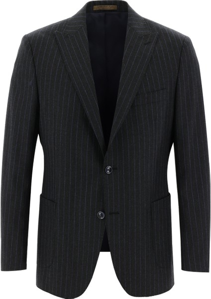 Regular Fit Yünlü Çizgili Takım Elbise fiyatları