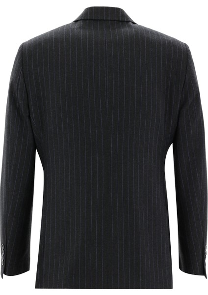 Regular Fit Yünlü Çizgili Takım Elbise modelleri