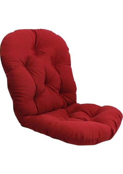 Dokulu Rattan Hasır Döner Rocker Sandalye Yastık Koltuk Minderleri 48 "x 24" Siyah (Yurt Dışından)