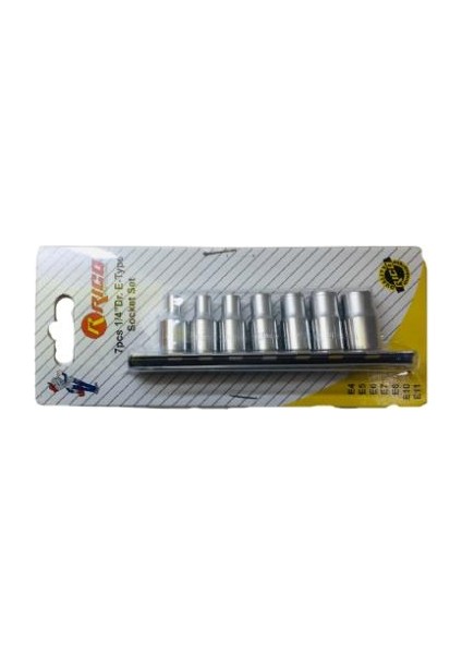 RC1407 1/4" Iç Torx E Lokma Seti 7'li