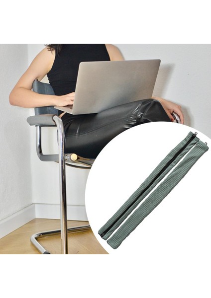 1 Çift Sandalye Kol Dayama Kapak Slipcover Bilgisayar Sandalye Kapak Yeşil (Yurt Dışından) indirimleri