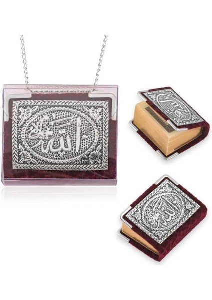 Gümüş Zincirli Küçük Kuran-I Kerim Kolye