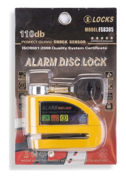 Motosiklet Alarmlı Disk Kilidi 110DB