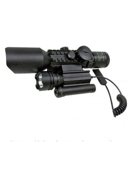 3-10X42 Nikula Zoomlu Av Tüfeği Dürbünü Tüfek Lazeri Zenon Fenerli M9