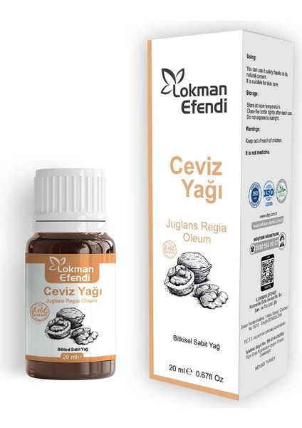 Lokman Efendi Ceviz Yağı 20 cc