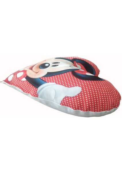 Mickey Mouse Figürlü Kalpli Yastık