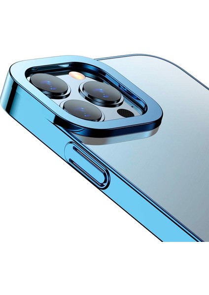 Glitter iPhone 13 Pro Max 6.7inç Kılıf Renkli Kenar Şeffaf Silikon ARMC000803 fırsatları