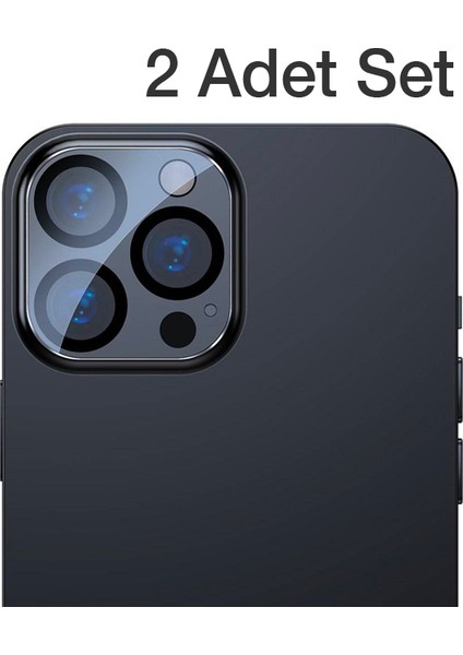 iPhone 13 Pro-13 Pro Max Full Çerçeve Kamera Lens Koruyucu 2 Adet Set SGQK000102