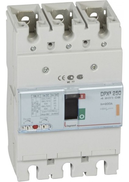 420208 Dpx³ 250 200A 3 Kutuplu 25KA Ayar Sahalı Kompakt Şalter